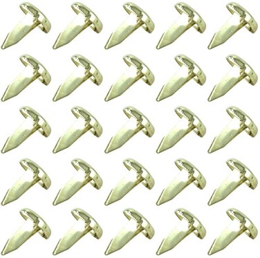 Clipco Paper Fasteners Mini 13Inch Brass Plated 100Pack
