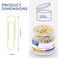 FUDAO FAMILY Medium Paper Clips 200Count Paperclips Gold Paper Clips 13 Inch 32mm Paper Clip