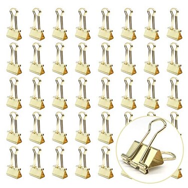 YOPINK Gold Binder Paper Clips Small 34 inch Width Clips for Office School Supplies 80 Pack