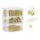 ALLTU Gold Binder Paper Clips Set182pcs Large Paper ClipsBinder ClipsPush pins Office Supplies Clips for WomenDesk Accessory
