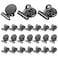 Grtard 24 Pack Magnetic Clips Heavy Duty Black Magnet Clips for Fridge Refrigerator Magnets Strong Magnetic Clip Scratch Free Magnets with Clip for Whiteboard Refrigerator Cruise Locker