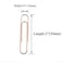 HAHIYO Paper Clips Large Sturdy 2 inches Length 70 Pack Paperclips Heavy Duty Tight Grip Rust Proof Reusable Metal Bright Rose Gold for Home Office School