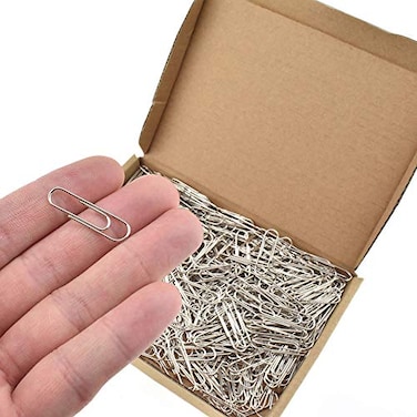 HAHIYO Paper Clips Sturdy 1128mm Length 470 Pack Paperclips Heavy Duty Tight Grip Rust Proof Reusable Metal Bright Silver for Home Office School