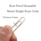 HAHIYO Paper Clips Sturdy 13 inches Length 180 Pack Paperclips Heavy Duty Tight Grip Rust Proof Reusable Metal Bright Rose Gold for Home Office School