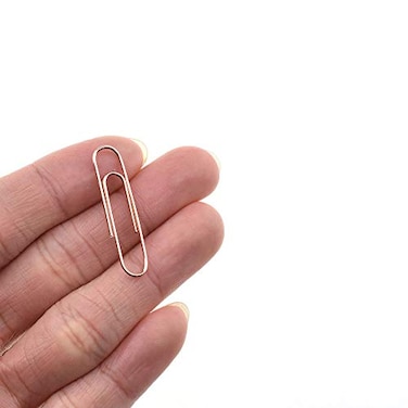 HAHIYO Paper Clips Sturdy 13 inches Length 180 Pack Paperclips Heavy Duty Tight Grip Rust Proof Reusable Metal Bright Rose Gold for Home Office School