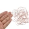 HAHIYO Paper Clips Sturdy 2 inches Length 30 Pack Wide Paperclips Heavy Duty Tight Grip Rust Proof Reusable Metal Bright Rose Gold for Home Office School
