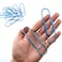 HAHIYO Paperclips 4 inch 100mm Extra Large Paper Clips Sturdy Bright Blue Vinyl Coated Prevent Scratching Tearing The Pages for Bookmark Organize Home Office School 14 Pack
