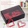 Eboxer Heart Paper Clips Small Paperclips Creative Cute Paper Clips for Paper Non Skid Usualy for Office School Book Notebook Document Organizing and so on 12 Pieces Red