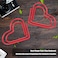 Eboxer Heart Paper Clips Small Paperclips Creative Cute Paper Clips for Paper Non Skid Usualy for Office School Book Notebook Document Organizing and so on 12 Pieces Red