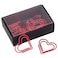 Eboxer Heart Paper Clips Small Paperclips Creative Cute Paper Clips for Paper Non Skid Usualy for Office School Book Notebook Document Organizing and so on 12 Pieces Red