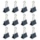 JAM Paper JAM PAPER Colorful Binder Clips Large 1 12 Inch 41 mm Grey Binderclips 12Pack