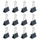 JAM Paper JAM PAPER Colorful Binder Clips Large 1 12 Inch 41 mm Grey Binderclips 12Pack