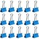 JAM Paper JAM PAPER Colorful Binder Clips Medium 1 14 Inch 32 mm Blue Binderclips 15Pack