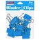 JAM Paper JAM PAPER Colorful Binder Clips Medium 1 14 Inch 32 mm Blue Binderclips 15Pack
