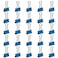 JAM Paper JAM PAPER Colorful Binder Clips Small 34 Inch 19 mm Blue Binderclips 25Pack