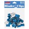JAM Paper JAM PAPER Colorful Binder Clips Small 34 Inch 19 mm Blue Binderclips 25Pack