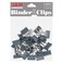 JAM Paper JAM PAPER Colorful Binder Clips Small 34 Inch 19 mm Grey Binderclips 25Pack