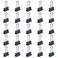 JAM Paper JAM PAPER Colorful Binder Clips Small 34 Inch 19 mm Grey Binderclips 25Pack