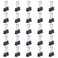 JAM Paper JAM PAPER Colorful Binder Clips Small 34 Inch 19 mm Grey Binderclips 25Pack