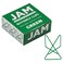 JAM Paper JAM PAPER Colorful Butterfly Clips Green Paper Clamps 15Pack