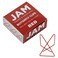 JAM Paper JAM PAPER Colorful Butterfly Clips Red Paper Clamps 15Pack