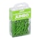 JAM Paper JAM PAPER Colorful Jumbo Paper Clips Large 2 Inch Lime Green Paperclips 75Pack