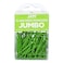 JAM Paper JAM PAPER Colorful Jumbo Paper Clips Large 2 Inch Lime Green Paperclips 75Pack