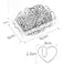 Jetec 100 Pcs Heart Paper Clips Mini Heart Shaped Stainless Steel Paperclips Cute Silver Metal Clips Fancy Decorative Bookmark for Wedding Baby Shower Office Stationery School Document Note Sorting