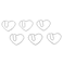 Jetec 100 Pcs Heart Paper Clips Mini Heart Shaped Stainless Steel Paperclips Cute Silver Metal Clips Fancy Decorative Bookmark for Wedding Baby Shower Office Stationery School Document Note Sorting