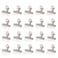 ReNext Metal Bulldog Clips 125 Inches Pack of 20 Silver