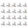 ReNext Metal Bulldog Clips 125 Inches Pack of 20 Silver