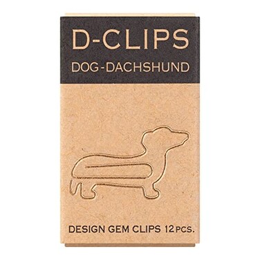 Midori Paper Clip DClips Mini Box Dachshund 12 Pieces 43345006