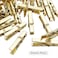 Aylifu Mini Plastic Clips 100 Pieces Utility Photo Clips Paper Pegs 35 x 05 x 07cm Gold