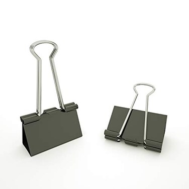 nctinystore Nctinystore Binder Clips Medium Metal Clamp 125 inch 32 mm Black 12PCS