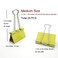 nctinystore Nctinystore Binder Clips Medium Metal Clamp 125 inch 32 mm Yellow 24PCS