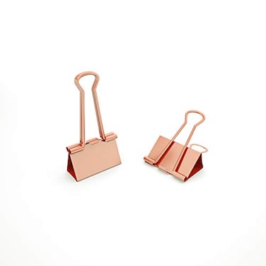 nctinystore Binder Clips Metal Clamp Rose Gold Small 075 inch 19 mm 40 PCS