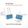 nctinystore Nctinystore Binder Clips Small Metal Clamp 075 inch 19 mm Blue 40PCS
