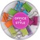 Office Style Medium Sized Binder Clips with Clear Plastic Storage Container 12 Pieces Large