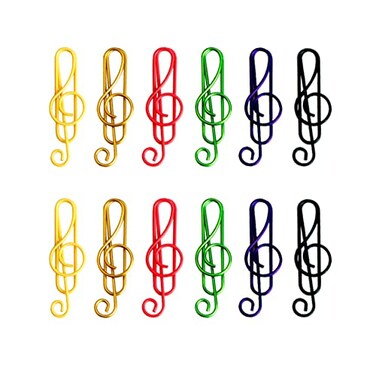 COUKASO Paper Clips Cute Musical Note Shape Paper Clip for Music Enthusiast for Party Invitation Card Notebook Files Office School Supplies 50 Pcs Musical Note Shape