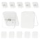 PATIKIL Self Adhesive Clips 12 Pcs Plastic Rectangle Tapestry Hanger Sticky Clips Wall Clips Photo Clip for Paper Poster Picture Hanging Office Home Clear