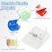 PATIKIL Self Adhesive Clips 12 Pcs Plastic Rectangle Tapestry Hanger Sticky Clips Wall Clips Photo Clip for Paper Poster Picture Hanging Office Home Clear