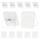 PATIKIL Self Adhesive Clips 12 Pcs Plastic Rectangle Tapestry Hanger Sticky Clips Wall Clips Photo Clip for Paper Poster Picture Hanging Office Home Clear