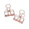 Tong Yue Rose Gold Hollow Out Metal Wire Binder Clips Large 51mm Pack of 12