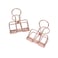 Tong Yue Rose Gold Hollow Out Metal Wire Binder Clips Large 51mm Pack of 12