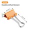 FUDAO FAMILY Small Orange Binder Clips 34 Inch 19mm 50 Pack Mini Clips