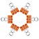 FUDAO FAMILY Small Orange Binder Clips 34 Inch 19mm 50 Pack Mini Clips
