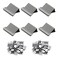 Terrysun 100 Silver Metal Refill Clips Modern Stainless Steel Clam Clip Dispenser Suitable for Binding Documents