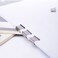 Terrysun 100 Silver Metal Refill Clips Modern Stainless Steel Clam Clip Dispenser Suitable for Binding Documents