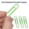 Vannise 100PCS 2 Large Vinyl Coated Paper Clips Green Jumbo RustResistant for School Home Office Smooth and Sturdy Metal Ideal for Organizing Documents