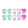 Yi Concept Heart Shape Medium Paper Clips Binder Clips Easy Grip Assorted Color School Office Supplies10 PcsSet